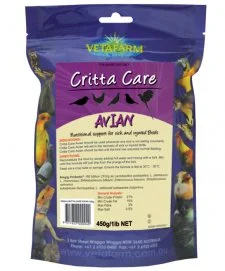 Vetafarm Crittacare Avian 450G 3 Vetafarm Crittacare Avian 450G