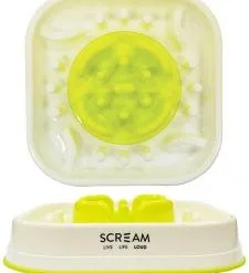 Scream Slow Feed Interactive Bowl 28x28x7cm Green