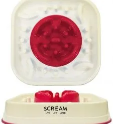 Scream Slow Feed Interactive Bowl 28x28x7cm Pink