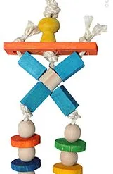 Avi One Hanging Wooden Cross With Sisal 12x35cm