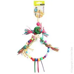 Avi One Beaded Ring Rattan Ball Toy