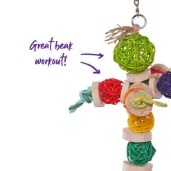 Kazoo Colourful Wicker Balls With Decoration 7 Kazoo Colourful Wicker Balls With Decoration -Bird Food Sales Shop 9342534145842 2