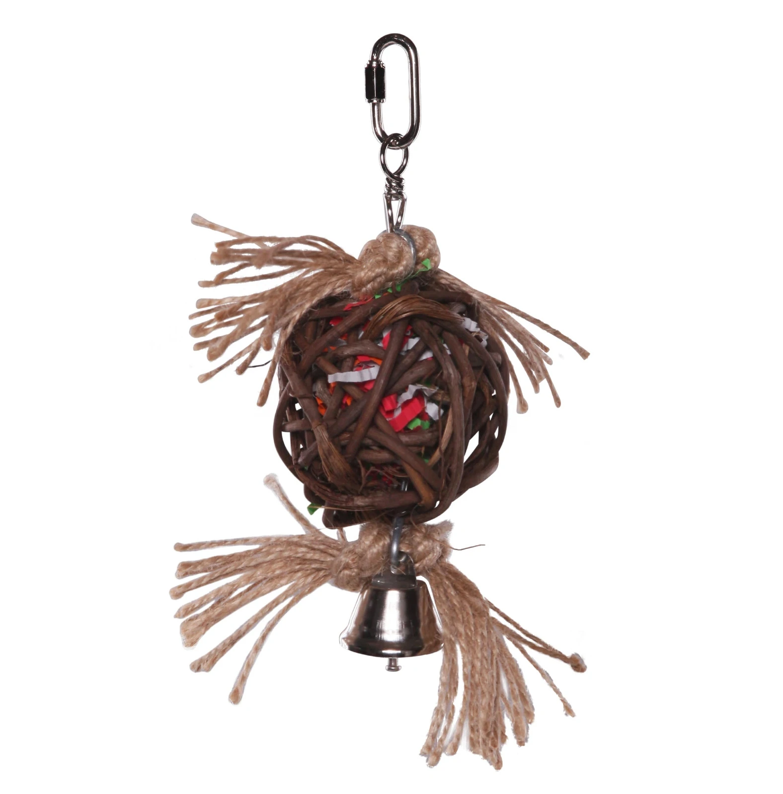 Kazoo Hanging Wicker Ball With Bell 3 Kazoo Hanging Wicker Ball With Bell