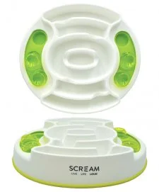 Scream Slow Feed Interactive Puzzle Bowl 28x28x7cm Green 3 Scream Slow Feed Interactive Puzzle Bowl 28x28x7cm Green