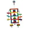 Cheeky Bird Square Block Ladder Coloured Wooden Bird Toy Jumbo -Bird Food Sales Shop ACBSBLJ