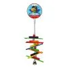 Cheeky Bird Spiral Sticks Hanging Wooden Bird Toy W/ Bell Small 2 Cheeky Bird Spiral Sticks Hanging Wooden Bird Toy W/ Bell Small -Bird Food Sales Shop ACBSSBS
