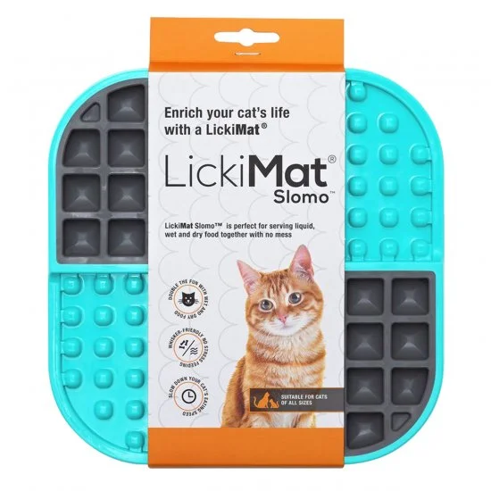 LickiMat Cat Slomo Turquoise 2 LickiMat Cat Slomo Turquoise